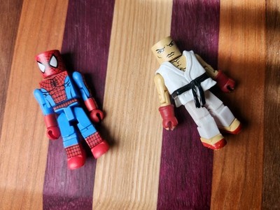 Marvel vs Capcom Minimates Mini Figures Lot of 2 Spider-Man & RYU Great Value!