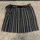 Ann Taylor Loft Women’s Pull On Skirt With Tie Pockets Black White Stripe S — photo 1