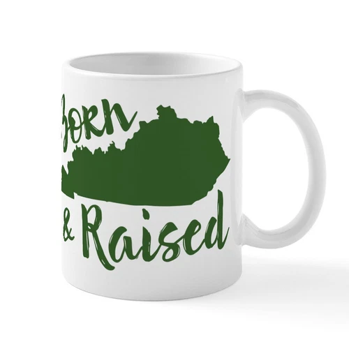 Kentucky Born & Raised Mug 11 oz Ceramic Mug - Picture 1 of 1