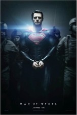 MAN OF STEEL studio Issued MOVIE POSTER VerB 27x40 SUPERMAN HENRY CAVILL