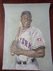 Willie Mays PSA DNA Signed 16x20 Fantastic Original Pastel Artwork Autograph