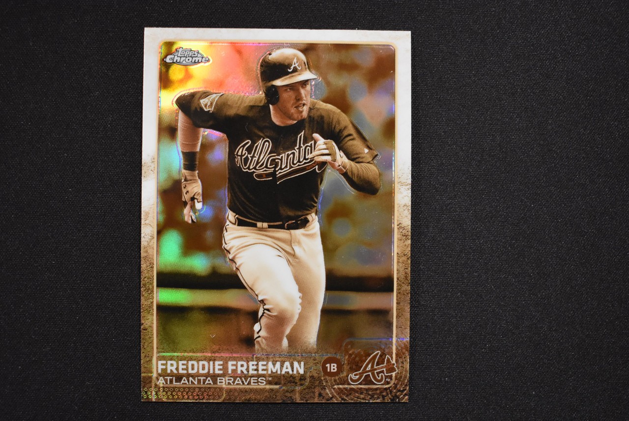2015 Topps Chrome Freddie Freeman Sepia Refractor #105 Atlanta Braves