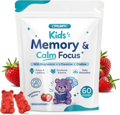 Kids Focus & Memory Gummies with Magnesium Glycinate, Phosphatidylserine