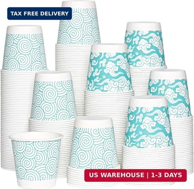 JOLLY CHEF 3 oz Disposable Bathroom Mouthwash Cups 300 Pack, Small Mini Paper Cu