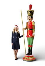 Nutcracker Toy Soldier Statue with Baton Large Christmas Decor 9FT In/Outdoor