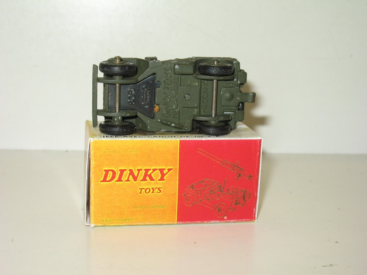 French Dinky 829 Jeep Avec Canon De 106 S.R., Very Near Mint/Boxed
