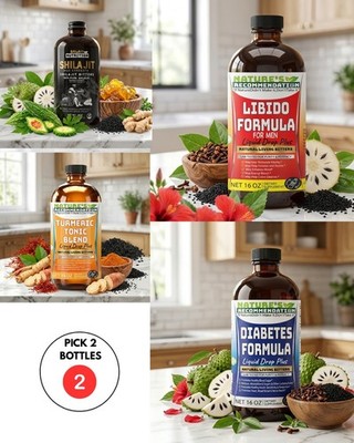 Pick your  2 Bottle BITTERS 16oz Herbal  Soursop w Moringa, Sea Moss +10 Herbs