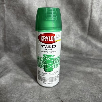 1x KRYLON Stained Glass Paint  Summer Green 11.5 oz Can..