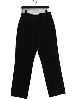 Slvrlake Damen Jeans W 30 in Schwarz 100% Baumwolle Straight Neu Mit Etikett