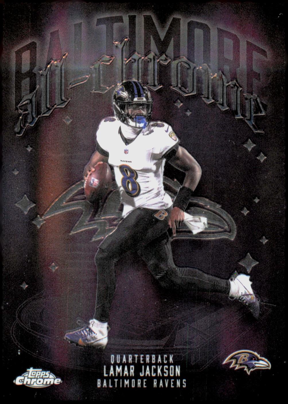 2025 Topps Chrome #ACT-1 Lamar Jackson All-Chrome Team Refractor
