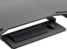 Adjustable Under-Desk Keyboard Tray, 28x11 Inch Slide-Out Platform, Black