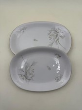 26/4 KPM Krister Porzellan Manufaktur 2 Servierplatten mit Goldrand antik