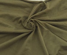 Lightweight Olive Cotton Fabric Jersey Knit by the Yard 150GSM 9/24