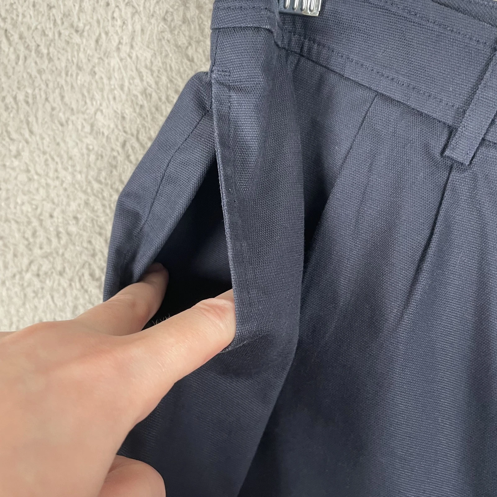 Pantaloncini Kate Spade donna 4 blu navy con polsini fiocco schiena bottoni oro classici preppy