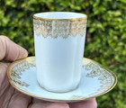france CHOCOLATE POT 6 CUPS + 6 SAUCERS limoges ENCRUSTED GOLD w.g. & co WM. GUE — photo 8