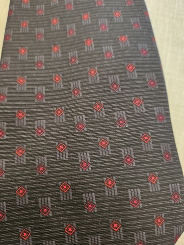 Copperstone Krawatte marineblau rot geometrisches Muster - Bild 4 von 6