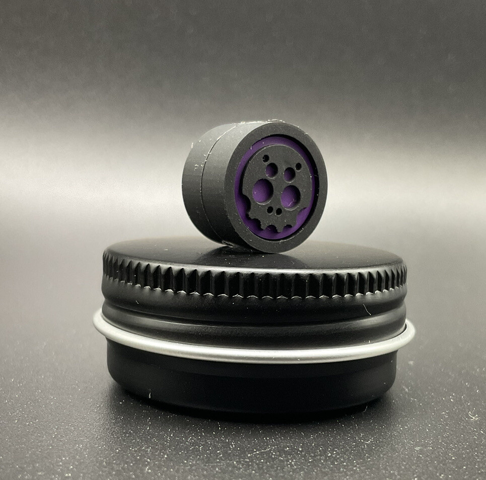 Koch Tools x Playge Collab - PVC KapSkyll - Black/Purple EDC Bead Zipper Pull
