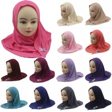 Muslim Islamic Girls One Piece Amira Instant Hijab Turban Scarf Shawls Headwear