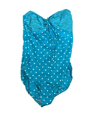 Sonia Vaz s SONI of Jamaica Designer Swimsuit CUTE One Piece Blue Yellow Medium