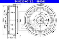 Ate Original 2 Bremstrommeln Bremsbackensatz Topkit Vormontiert (1420-52191) |