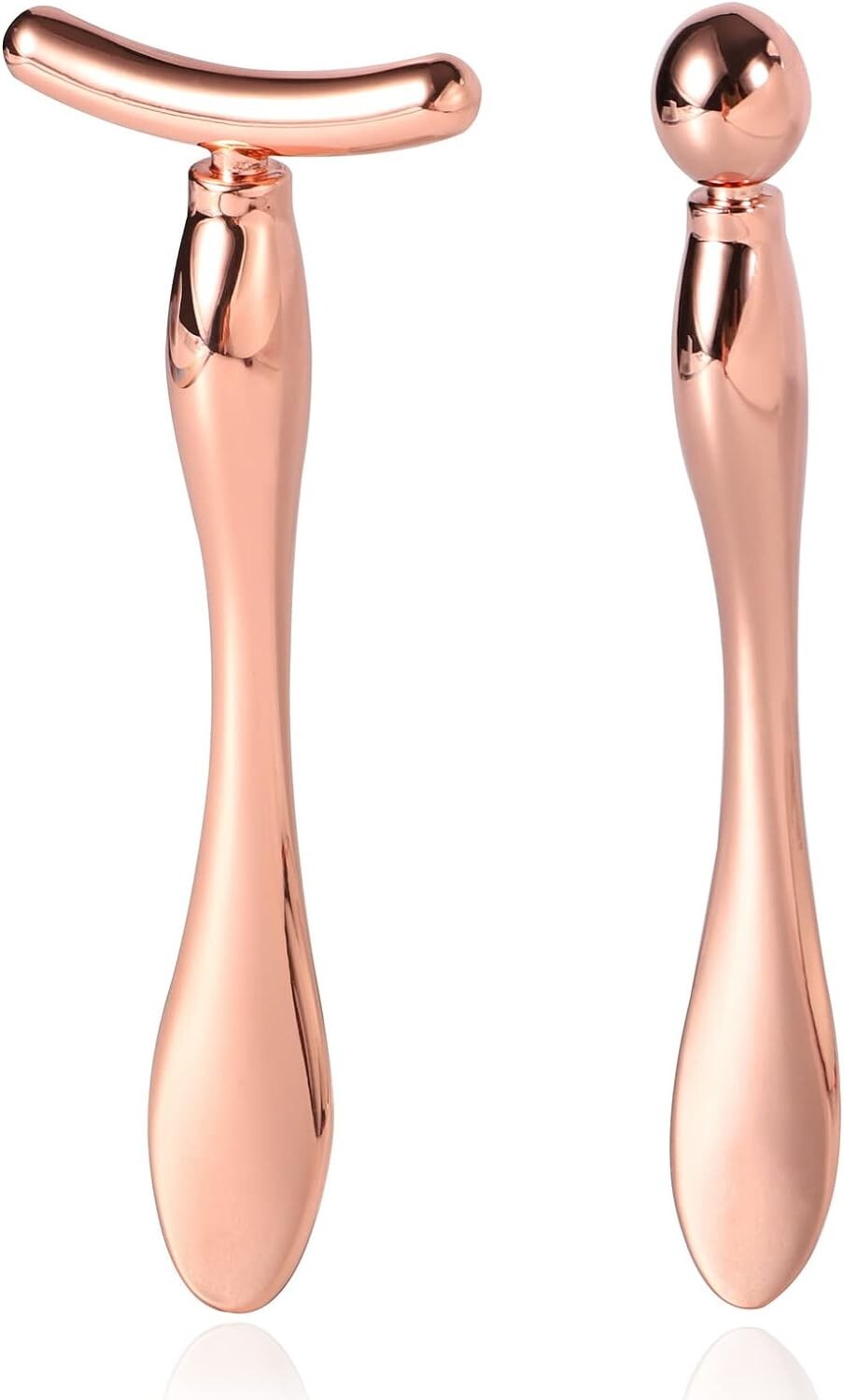 2 Pack Metal Eye Cream Applicator Face Roller Massager Wand Stick Tool
