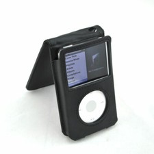 Black Leather Case Cover for iPod Classic 7th Gen 160GB Classic 6th 80GB 120GB