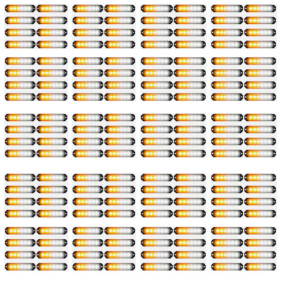 20Sets(160PCS) Grille Flush Surface Mount Strobe Lights Hazard Warning KIT