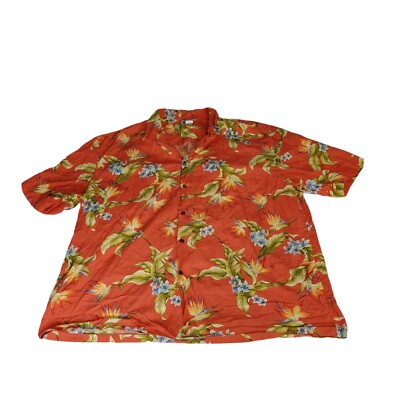 Aloha Republic Sz 3XL Bird Of Paradise Flowers Floral Hawaiian Aloha Shirt