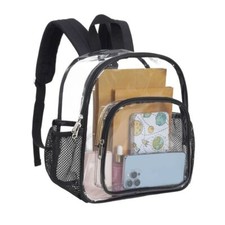 New Transparent PVC Backpack Large Capacity Student Schoolbag Clear Tote Bag