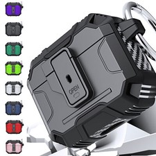 For Apple Airpods Pro 3 2025/ 4/1/2 Silicone Shockproof Hard Case Cover Keychain