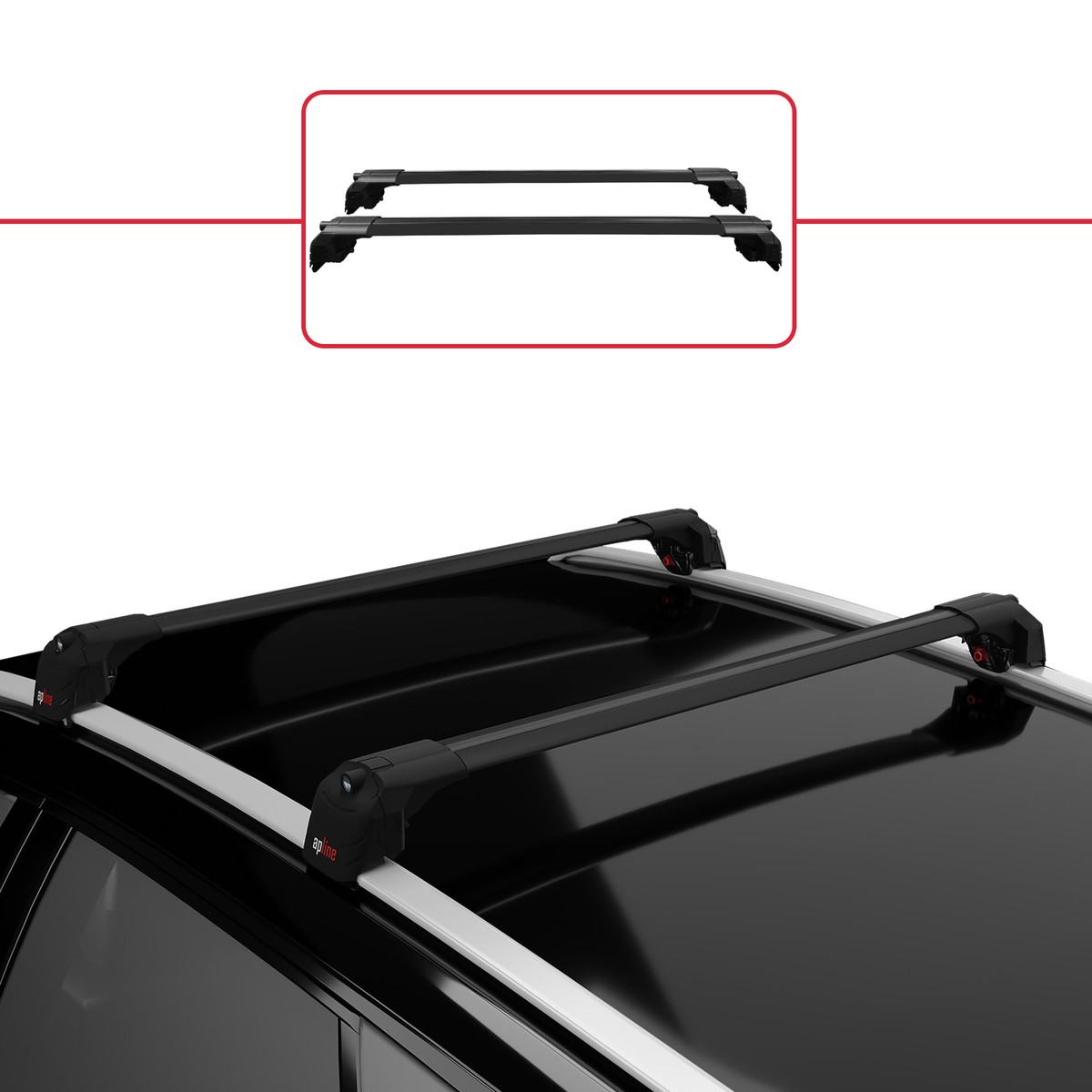 Barres De Toit Aluminium ACE-3 Pour Peugeot Expert / Traveller 2017-2025 – 2 Barres Porte-Bagages Noires – Charge Max 75 Kg