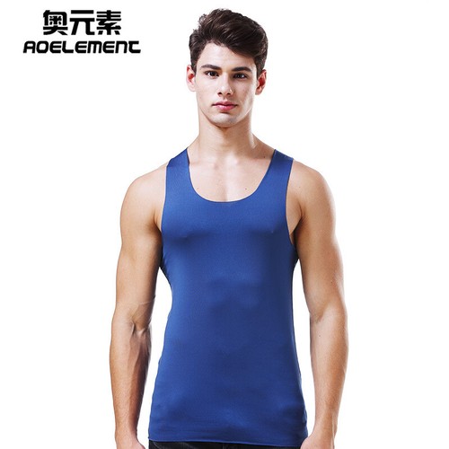 Herren ärmelloses T-Shirt Eis Seide Freizeit Training Weste Bodybuilding Muskel Tee - Bild 9 von 17