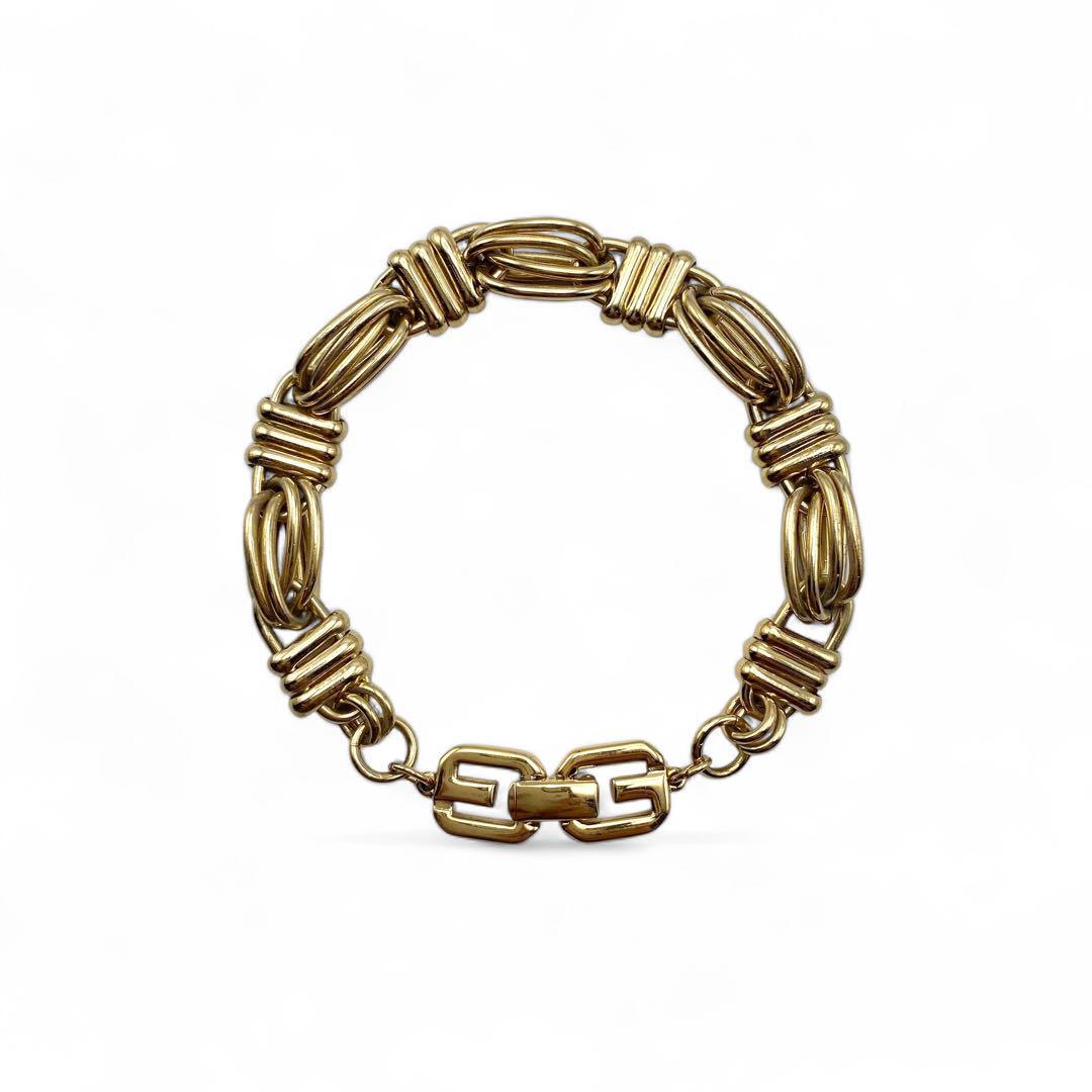 アクセサリー OLD GIVENCHY 90s Gold GG Bracelet Men's Givenchy 90s Vintage Gold Bracelet HighEnd Jewelry