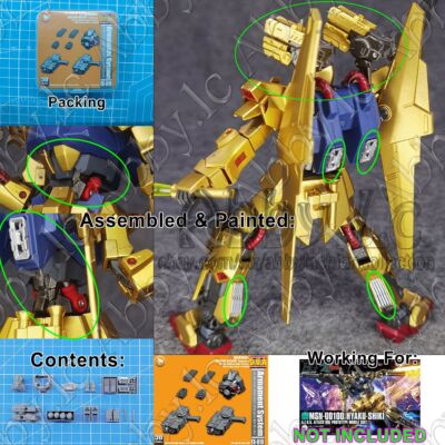 for HG 1/144 Hyaku-Shiki Revive Anubis Pulse Laser Gun Waist Thruster Fin EX-010