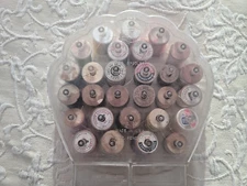 Vintage TRAUM Wooden Spool Case With 28 Spools