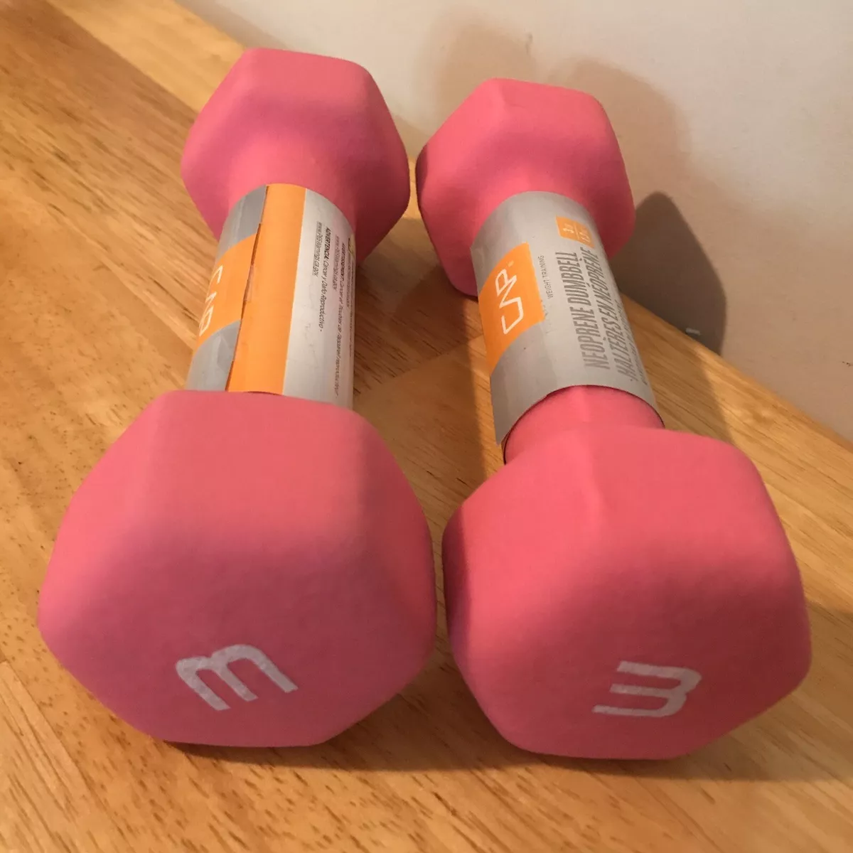 CAP Barbell Neoprene 3 LB Coated Dumbbell Set Hot Pink 3lb x 2