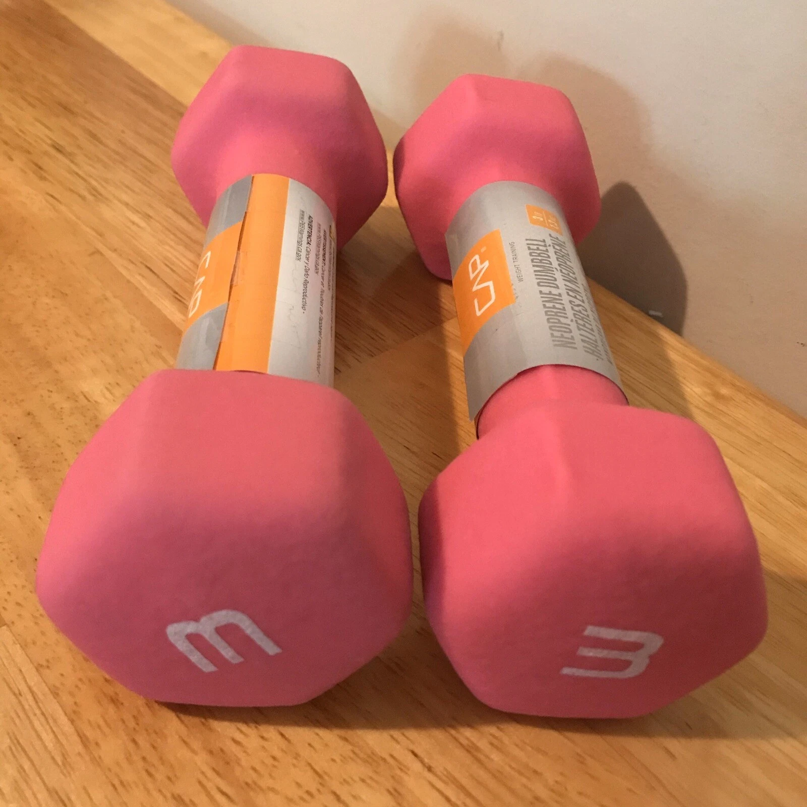 CAP Barbell Neoprene 3 LB Coated Dumbbell Set Hot Pink 3lb x 2 (# 0089)