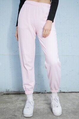 Brandy melville soft light pink cotton fleece pull up Rosa sweatpants sz S | eBay