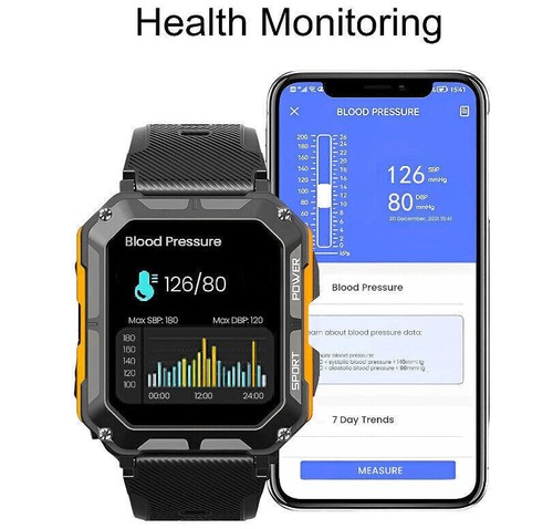 Njord Gear Indestructible Smartwatch, Rugged Tactical Smartwatch with Heart Rate