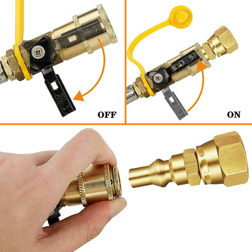 MCAMPAS 8FT Quick Connect Tubo Propano con Regolatore,1/4" Femmina Quick Connect - Foto 6 di 12