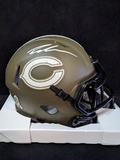 CHICAGO BEARS ROSCHON JOHNSON AUTOGRAPHED SALUTE MINI HELMET BECKETT HOLO
