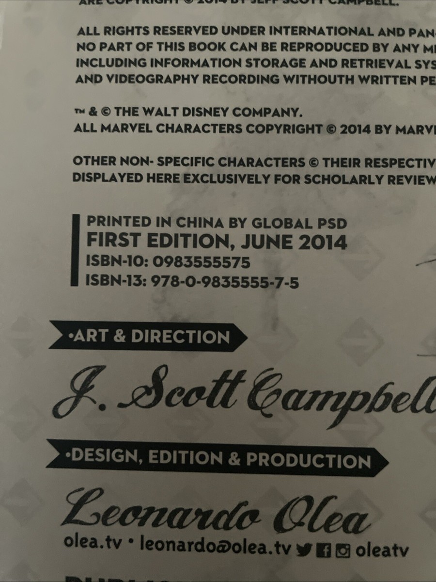 J Scott Campbell RUFF STUFF #3 SIGNED sketchbook 2014 1st Edition