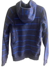U24033 Lululemon Hoodie Mens S Blue Striped Scuba Full Zip Sweatshirt He G2U