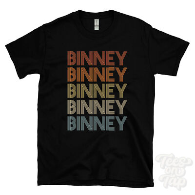 BINNEY WIEDERHOLTES RETRO-STIL T-SHIRT Herren & Damen Neuheit cool Name Geschenk