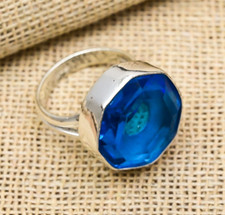 Amazing Blue Topaz Gemstone Handmade 925 Sterling Silver Jewelry Ring