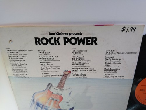 Rock Power Ronco Vinyl LP Record Album 1974 Black Sabbath Alice Cooper Faces - Picture 4 of 4