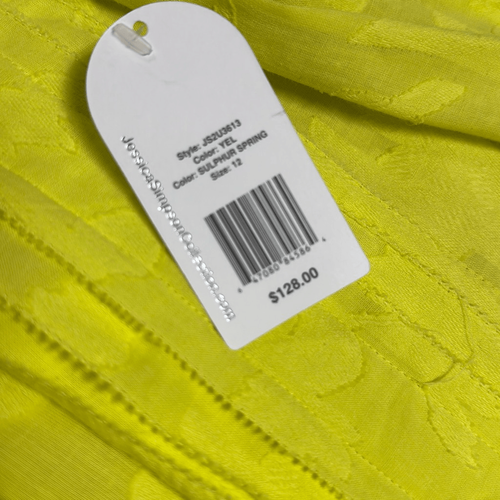 Jessica Simpson Women’s Yellow Halter Dress Size 12 NEW - Picture 7 of 7