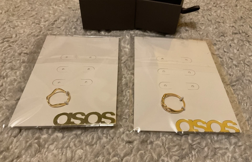 Asos Ringe Gr. S Kunstschmuck + Ringschachtel + Silber - Bild 3 von 4