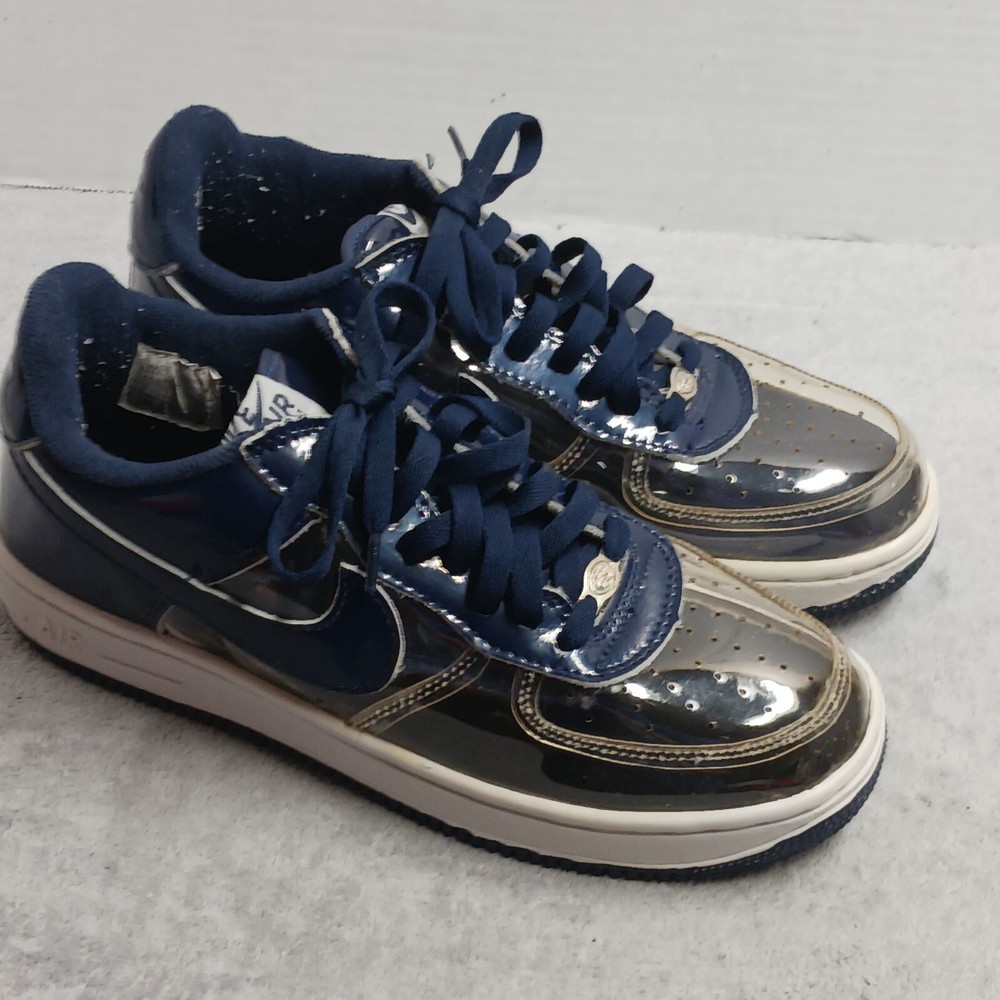 Nike Air Force 1 Premium Clear Invisible  Mens 8 Navy Blue