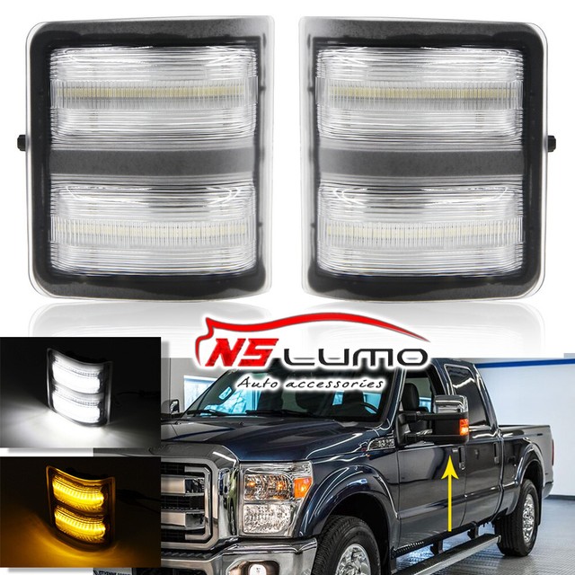 2X Clear LED Side Mirror Light Turn Signal For 0816 Ford F250 F350 F450 F550 eBay
